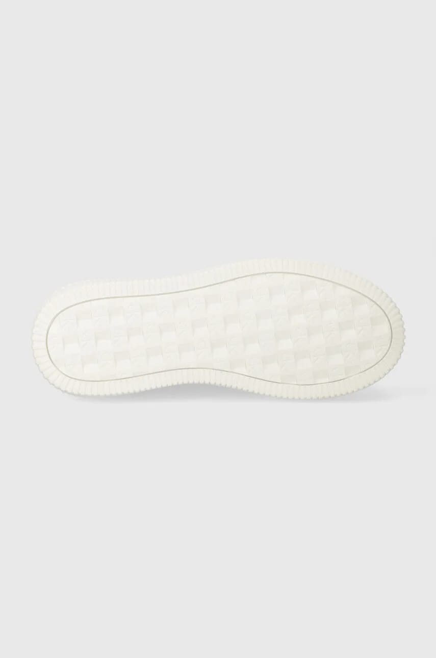Кожаные кроссовки YW0YW00823 CHUNKY CUPSOLE MONOLOGO W белые для женщин - фото 5