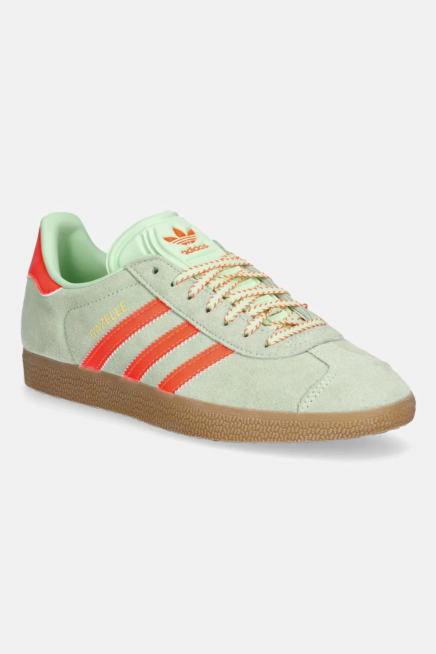 кроссовки Gazelle замшевые зеленые для женщин