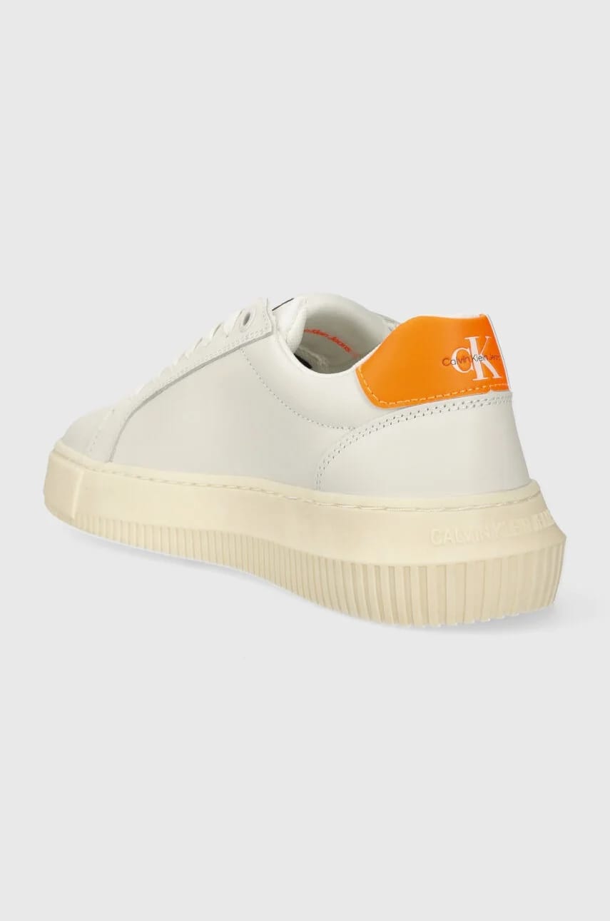 Кожаные кроссовки YW0YW00823 CHUNKY CUPSOLE MONOLOGO W белые для женщин - фото 3