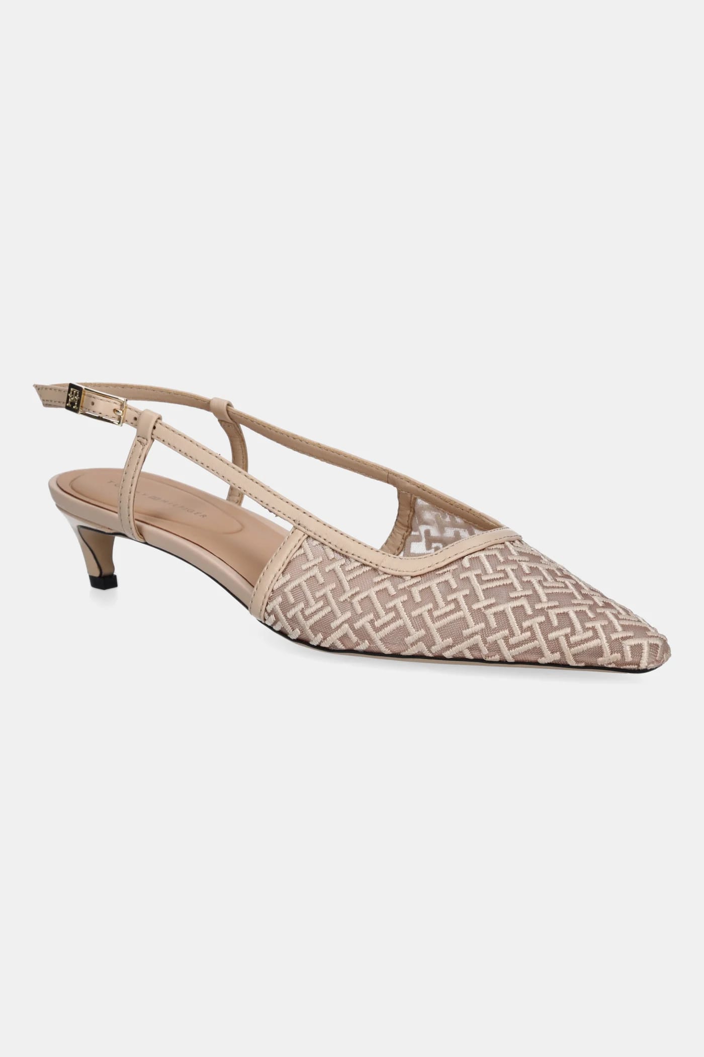 Высокие каблуки MONO SQUARED TOE KITTEN SLINGB