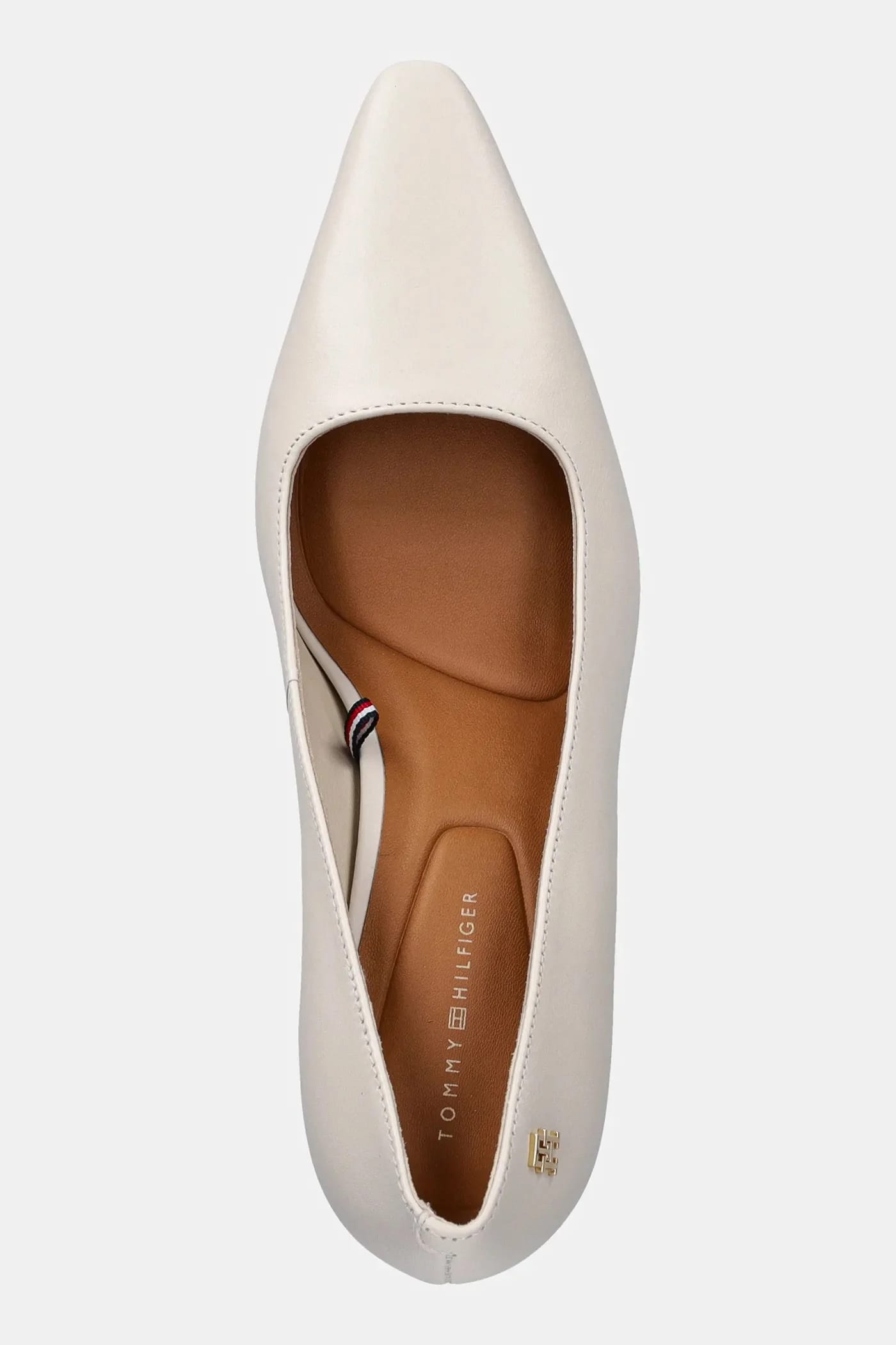 Кожаные туфли на высоком каблуке TH LOGO LTH PUMP SLANTED HL - фото 4