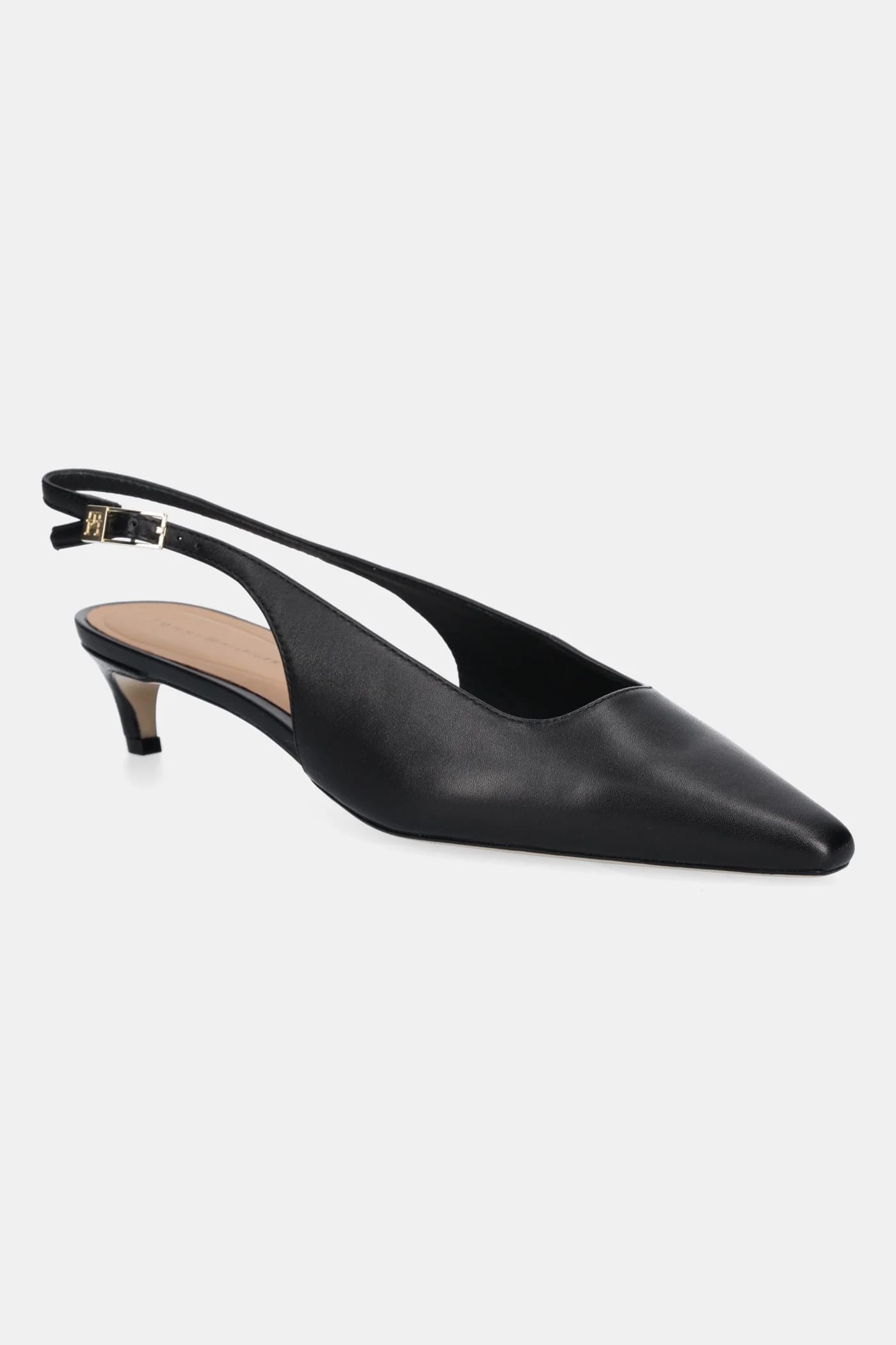Кожаные туфли на высоком каблуке с квадратным носком KITTEN SLINGBACK