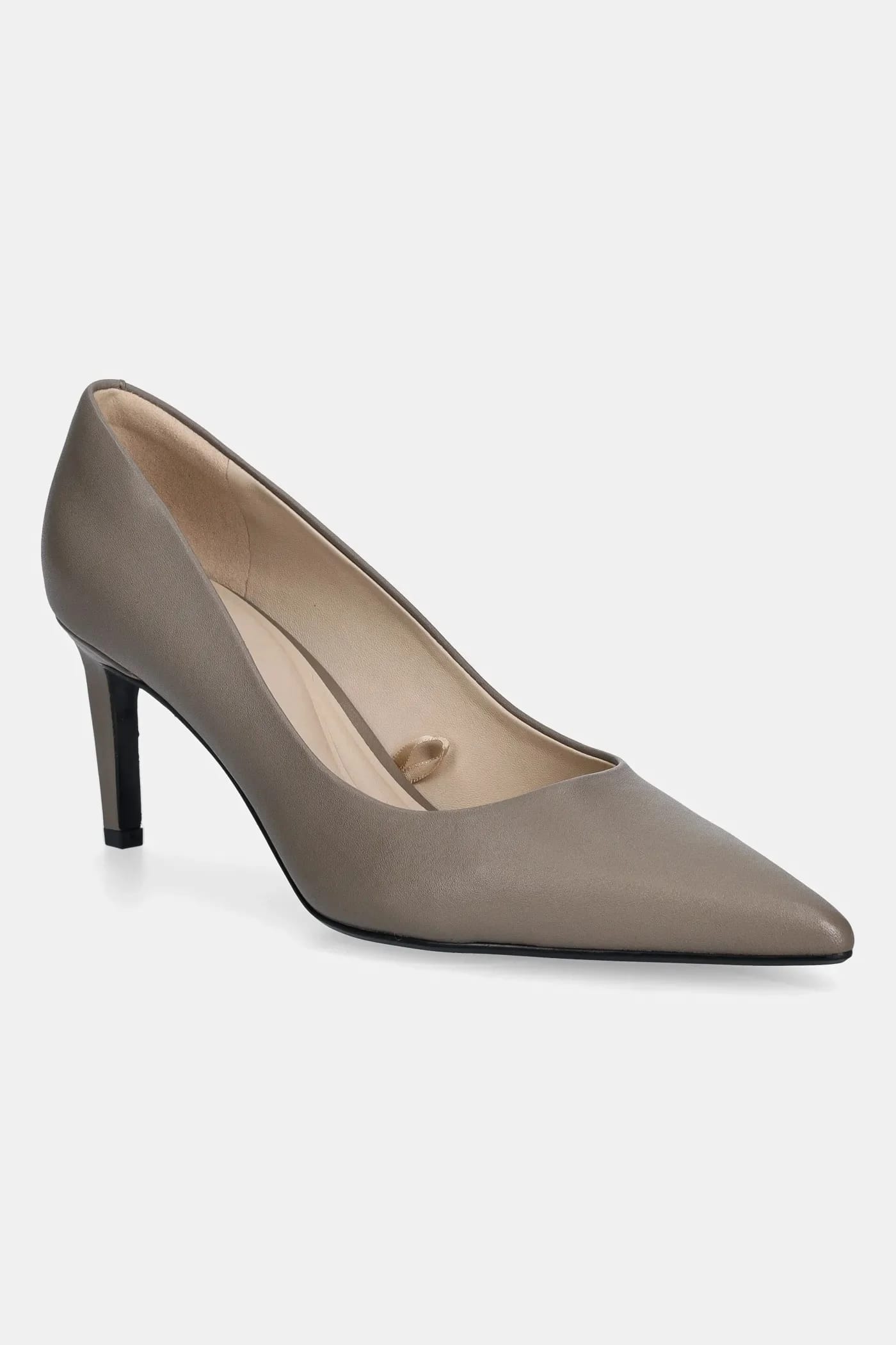 Кожаные туфли на высоком каблуке ESS STILETTO 70 коричневые для женщин