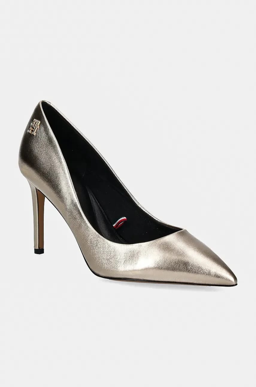 Кожаные туфли на высоком каблуке PARTY POINTED METALLIC PUMP