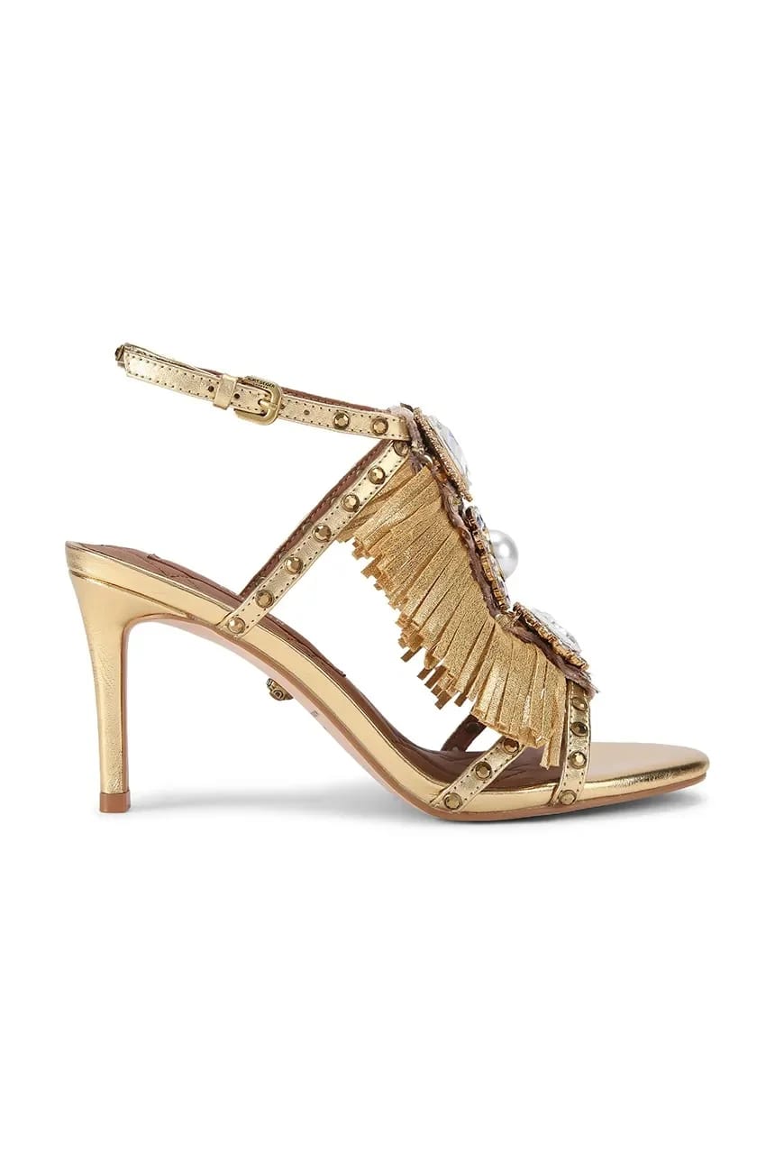 кожаные сандалии Jewel Fringe Sandal