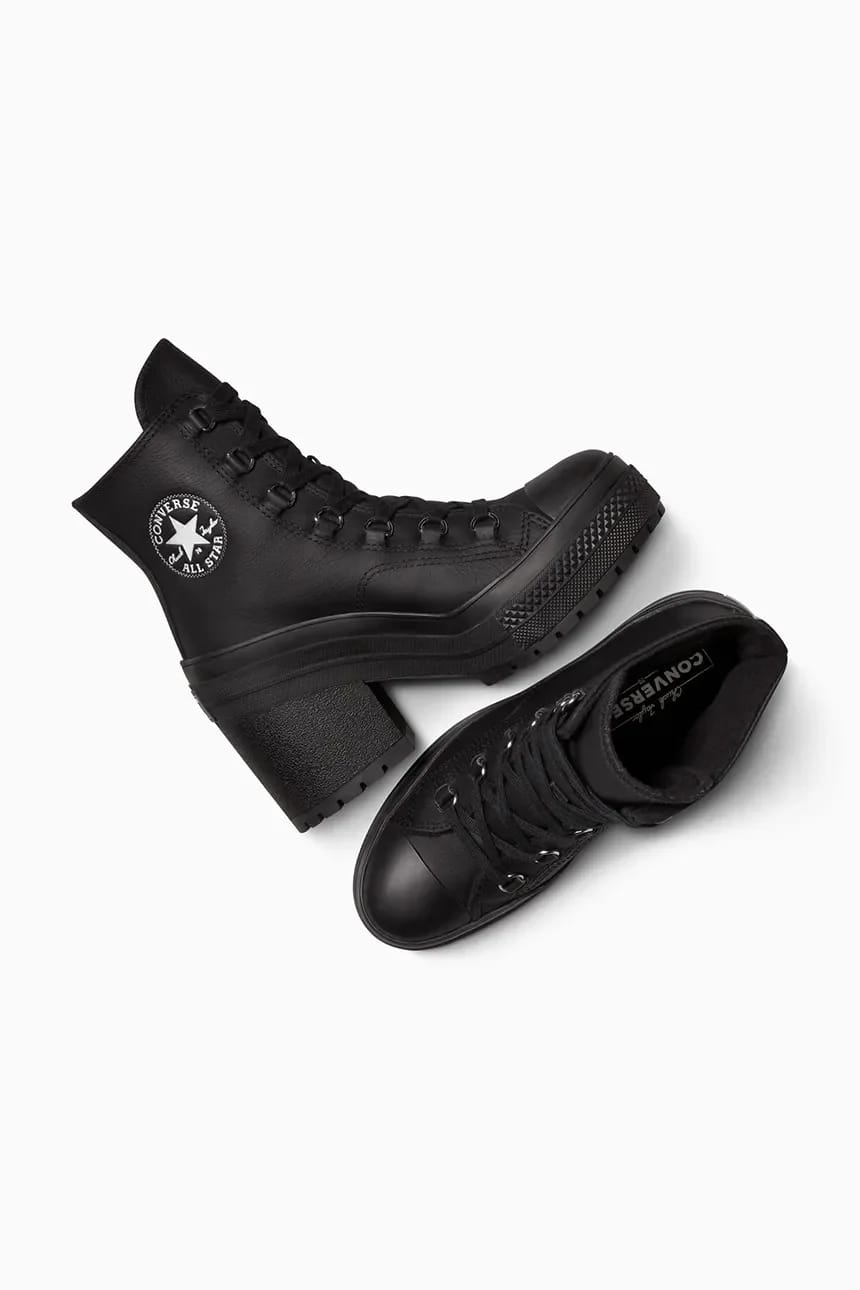 кроссовки Chuck 70 De Luxe на каблуке черные для женщин - фото 7