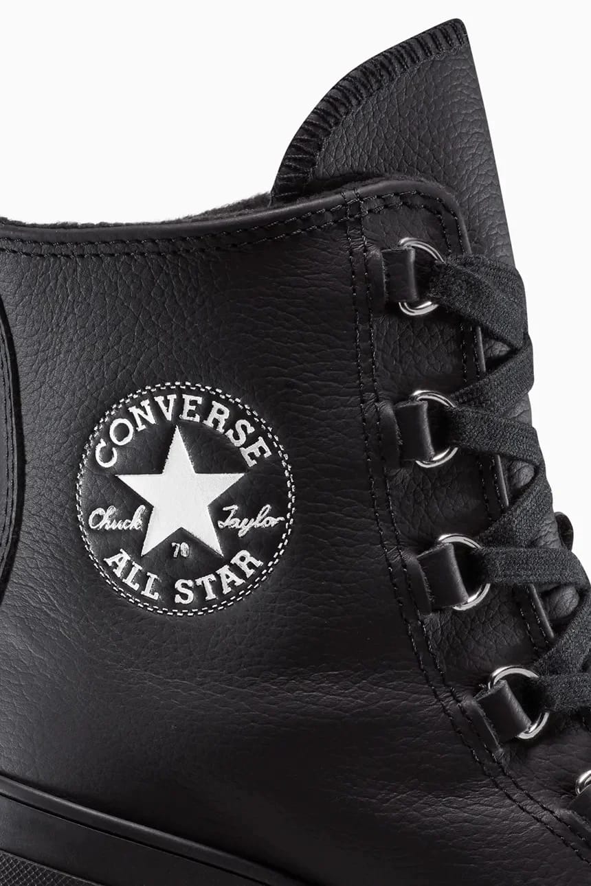 кроссовки Chuck 70 De Luxe на каблуке черные для женщин - фото 9