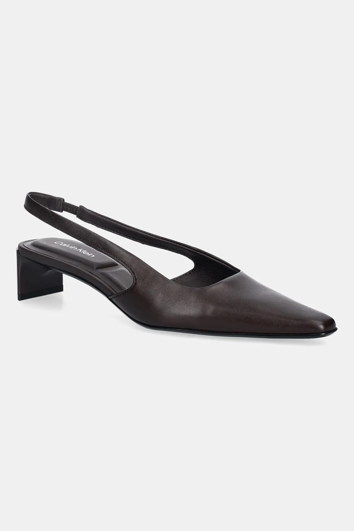 SET BACK HEEL PUMP SLINGBACK LTH кожаные туфли