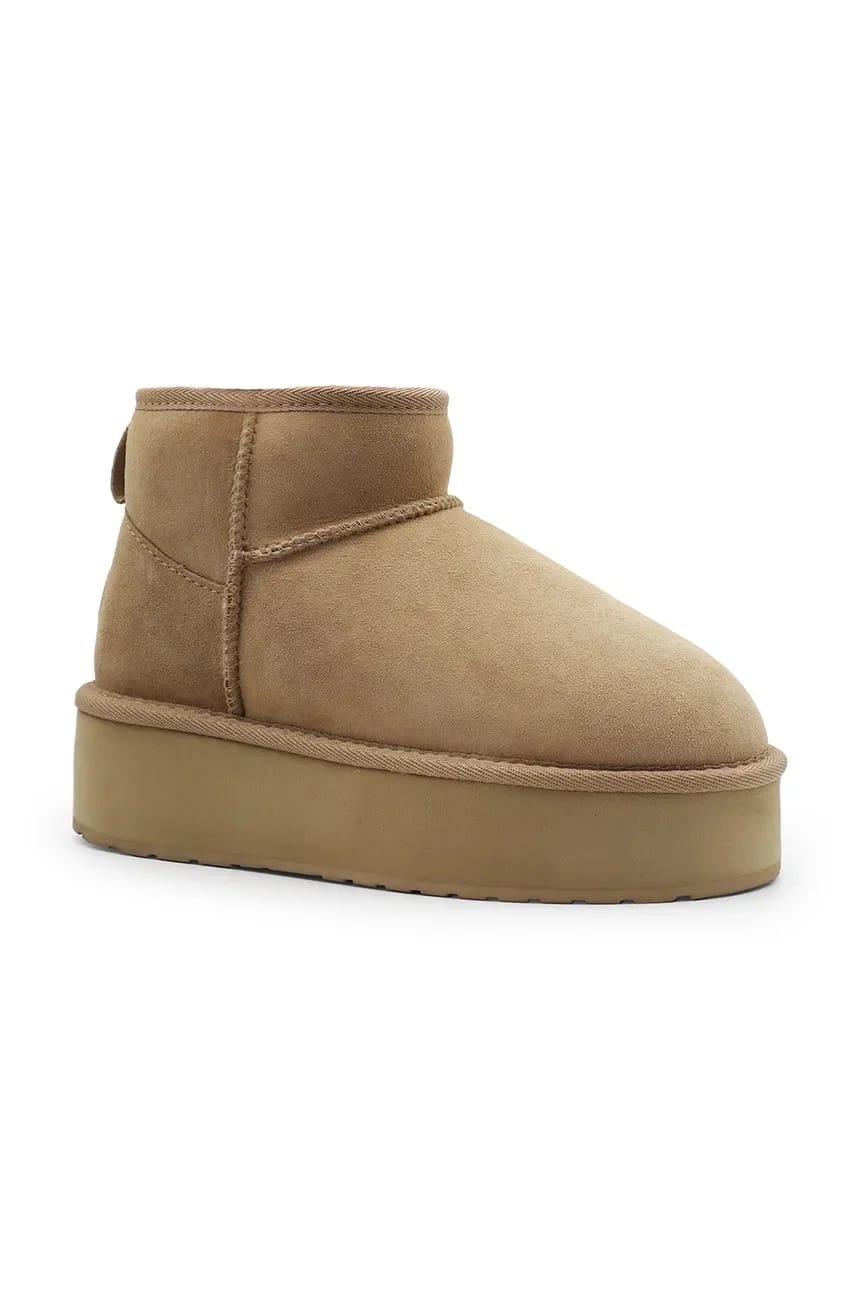 Замшевые зимние ботинки Stinger Micro Flatform бежевые для женщин - фото 3