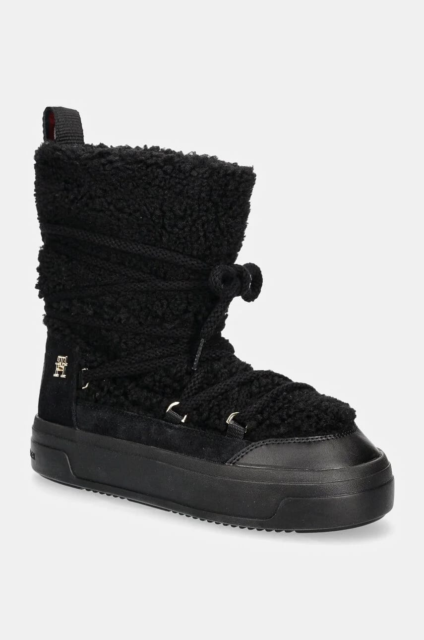 зимние ботинки Snowboot из искусственной овчины на шнуровке