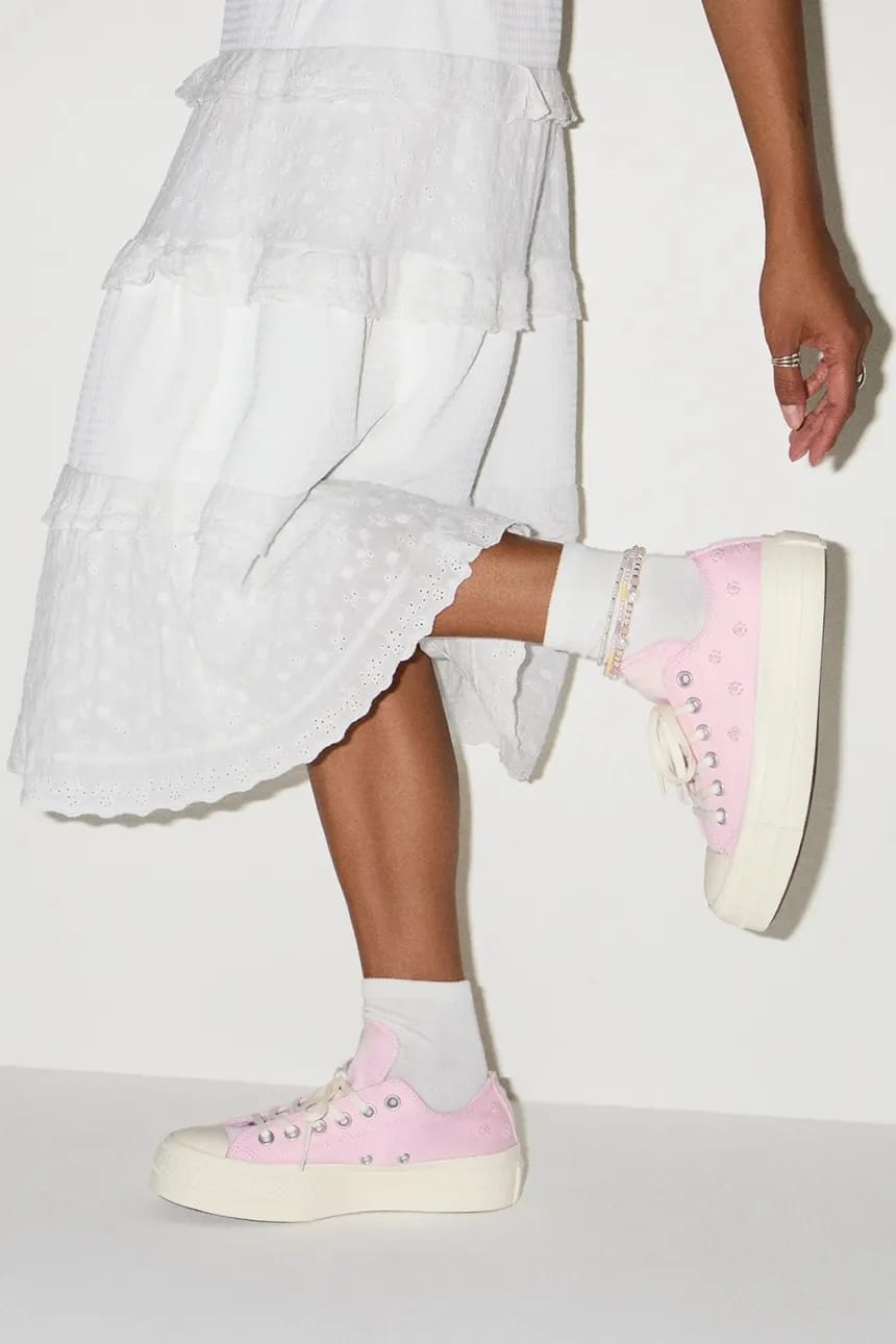 кроссовки Chuck Taylor All Star Lift розовые для женщин - фото 8