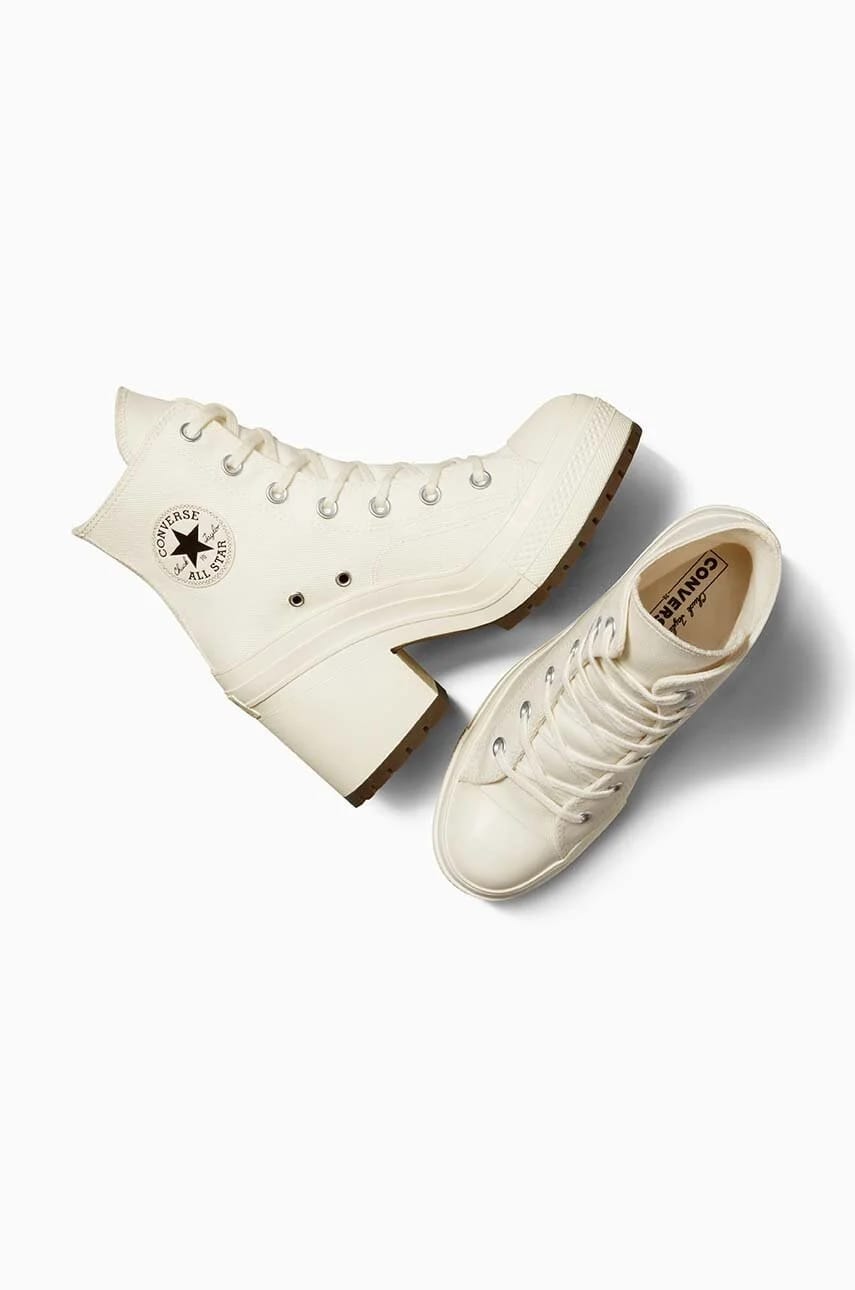 кроссовки Chuck 70 De Luxe на каблуке желтые для женщин - фото 6