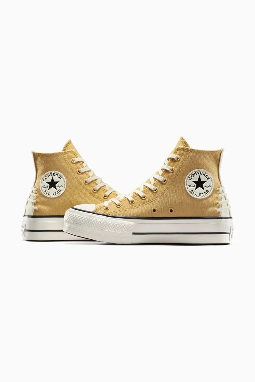 кроссовки Chuck Taylor All Star Lift желтые для женщин - фото 4