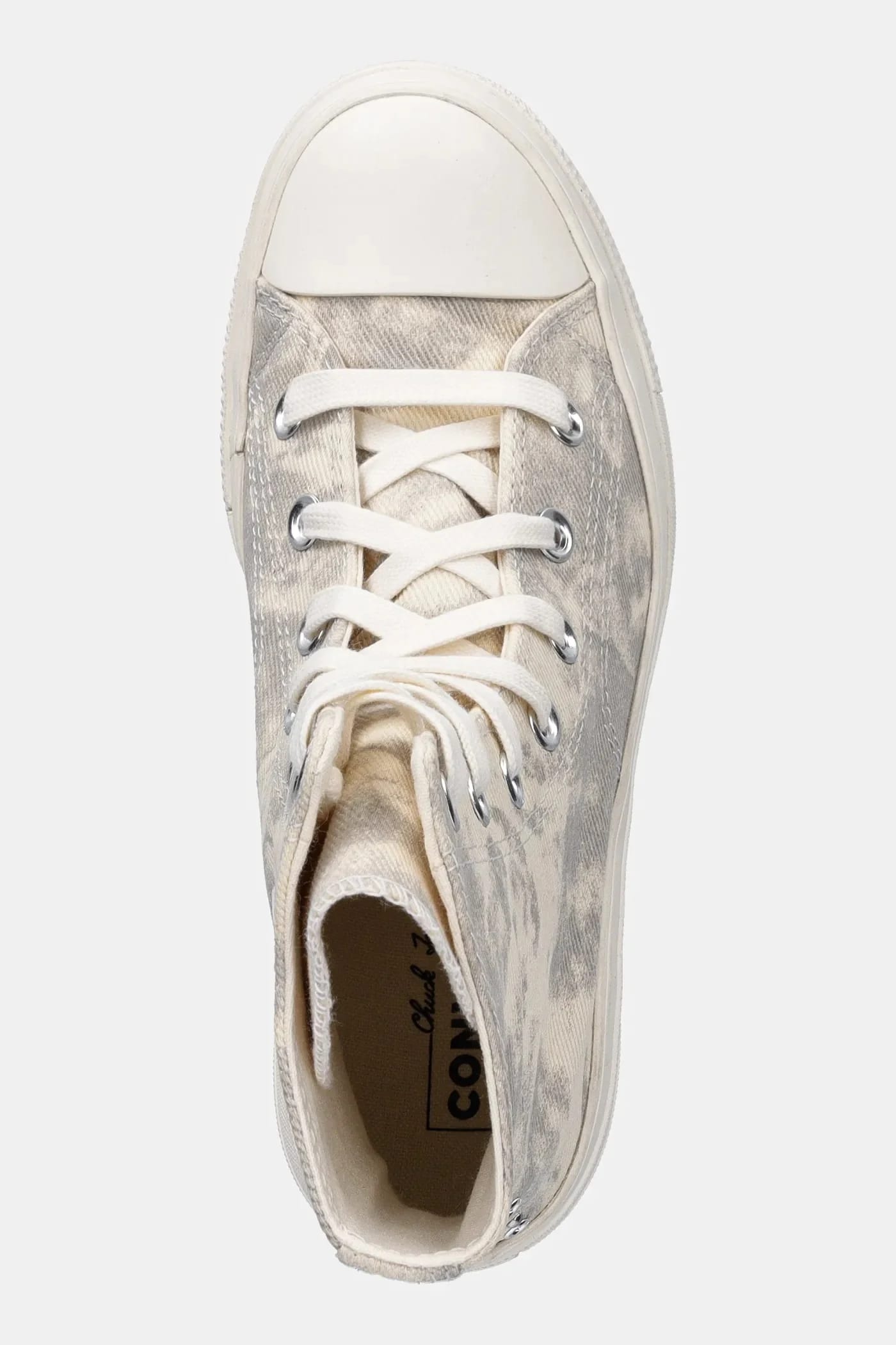 кроссовки Chuck 70 De Luxe на каблуке бежевые для женщин - фото 4