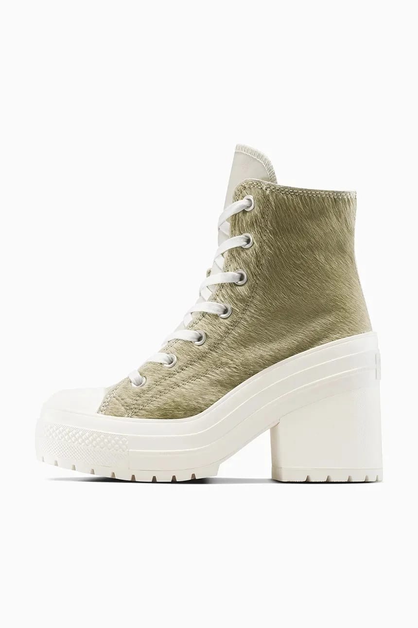 кроссовки Chuck 70 De Luxe на каблуке с ворсом пони - фото 5