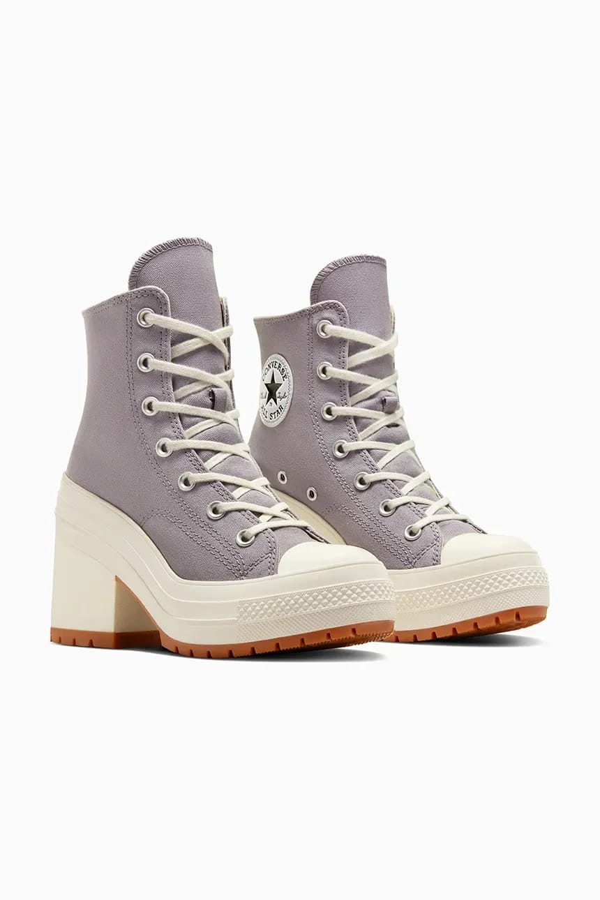 кроссовки Chuck 70 De Luxe на каблуке фиолетовые для женщин - фото 2