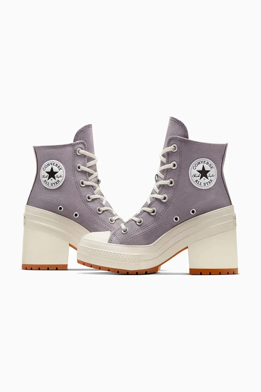 кроссовки Chuck 70 De Luxe на каблуке фиолетовые для женщин - фото 4