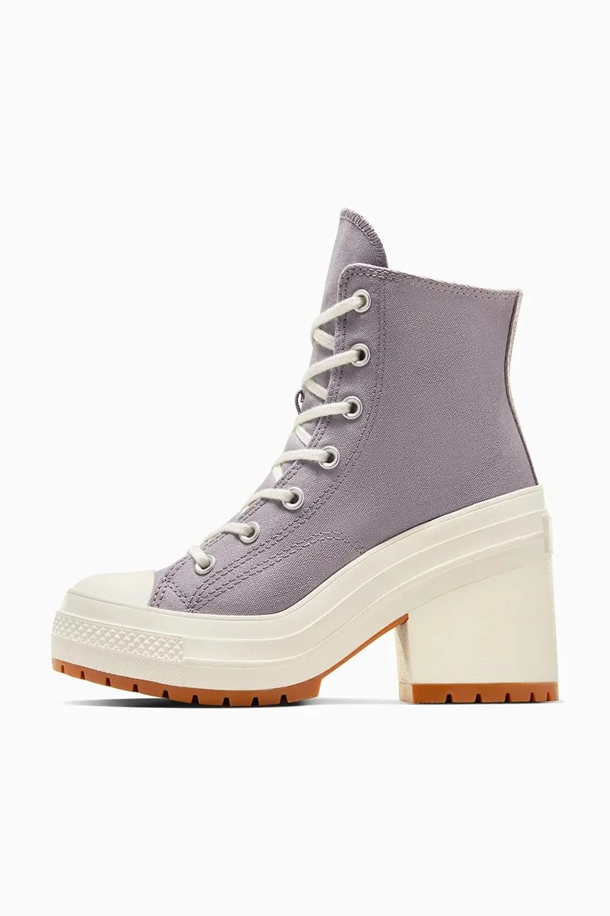 кроссовки Chuck 70 De Luxe на каблуке фиолетовые для женщин - фото 5