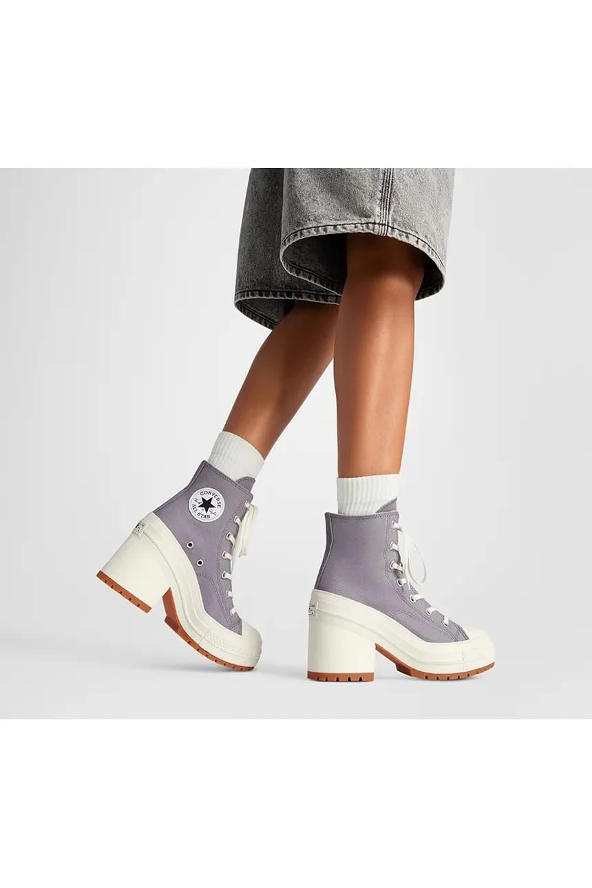 кроссовки Chuck 70 De Luxe на каблуке фиолетовые для женщин - фото 8