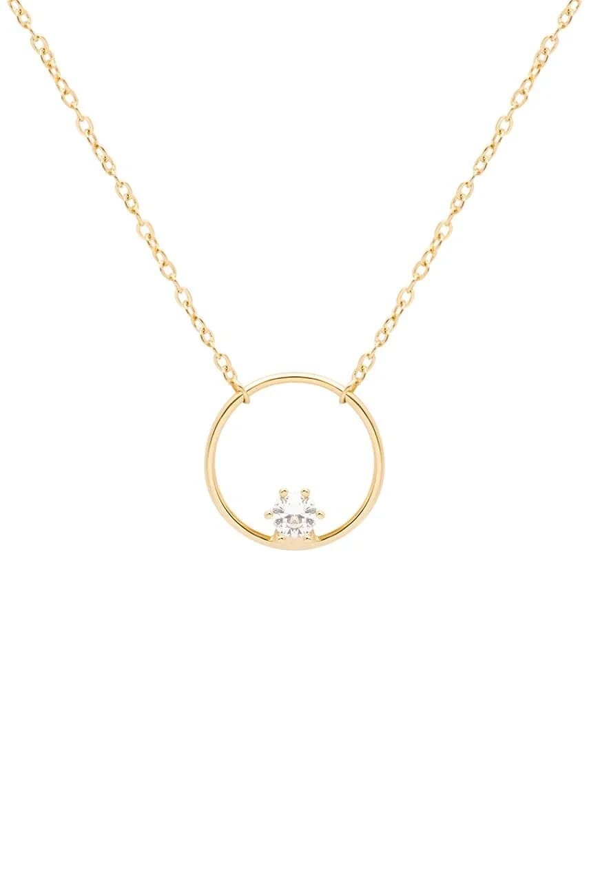 Серебряное колье GLAMOUR с позолотой золотой для женщин