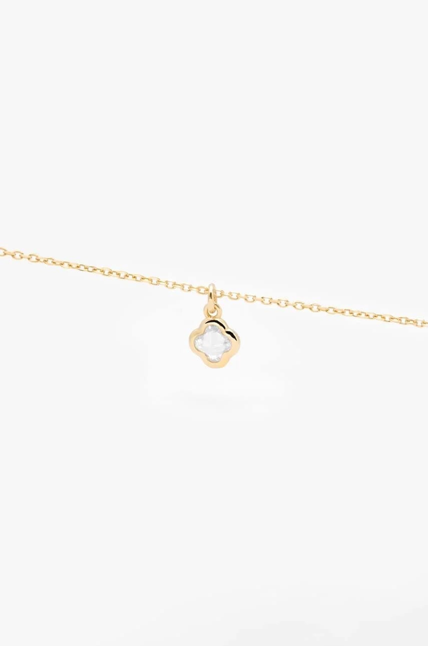 Серебряное колье GLAMOUR с позолотой золотой для женщин - фото 2