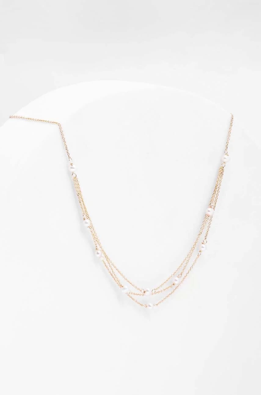 Серебряное колье GLAMOUR с позолотой золотой для женщин