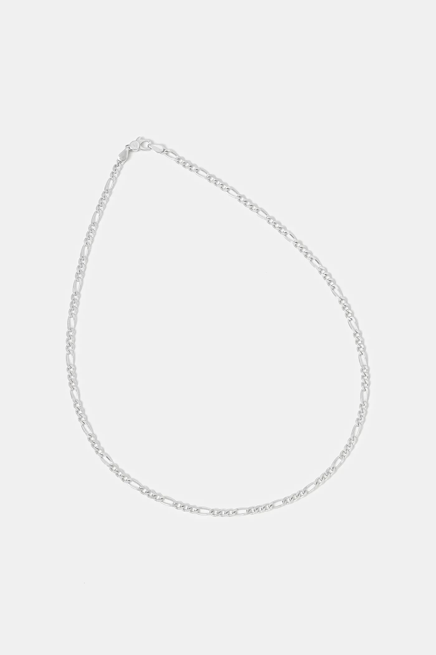 Серебряное колье среднего размера с цепочкой Bo