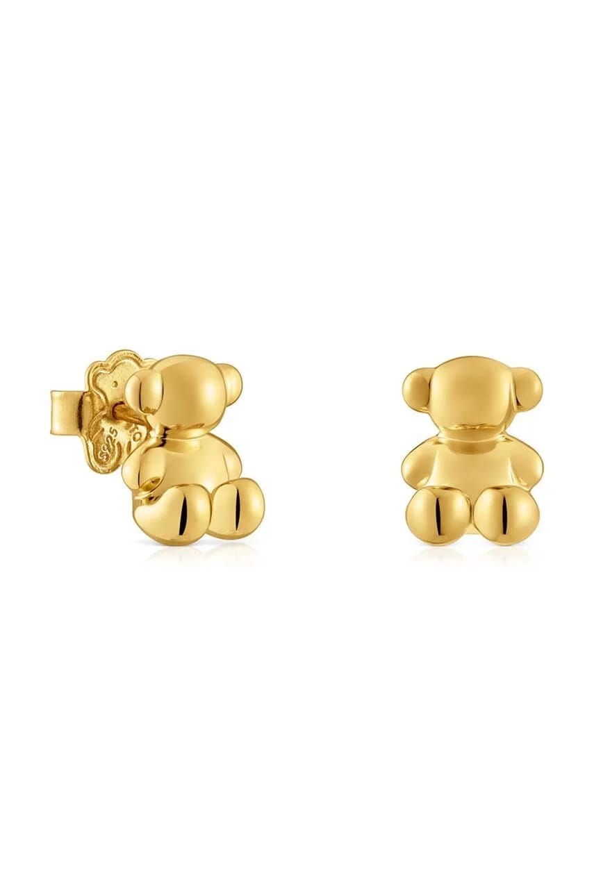 Позолоченные серебряные серьги Bold Bear