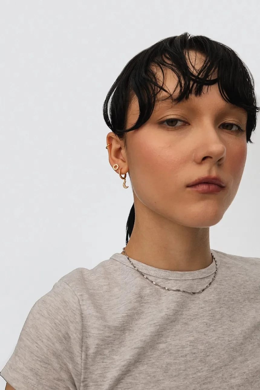 Серебряные серьги GLAMOUR с позолотой золотые для женщин - фото 5