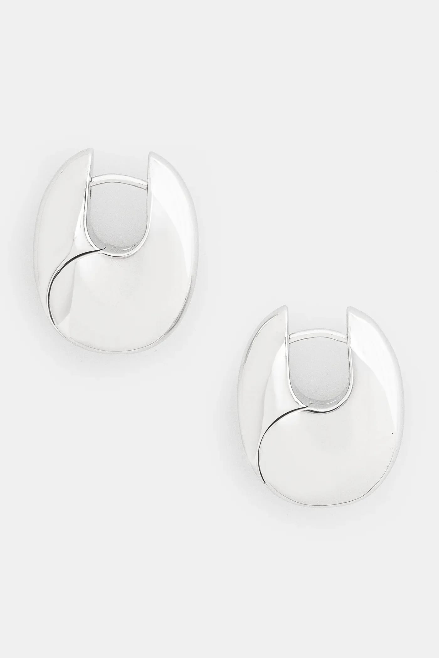 Серебряные серьги Pebble Hoops Medium V1