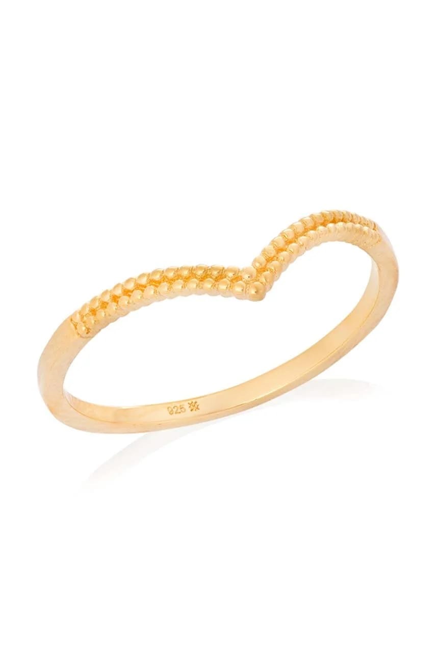 Позолоченное серебряное кольцо TRENDY золотой для женщин