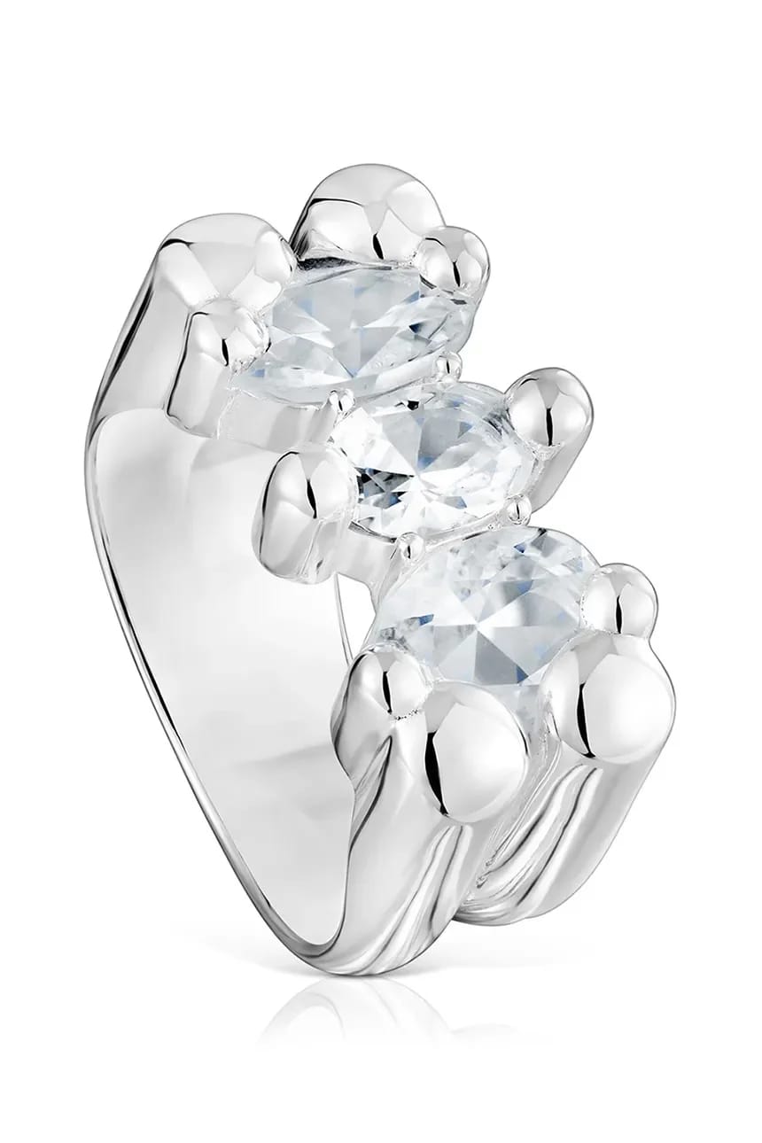 Серебряное кольцо 12 Bold Bear Gem
