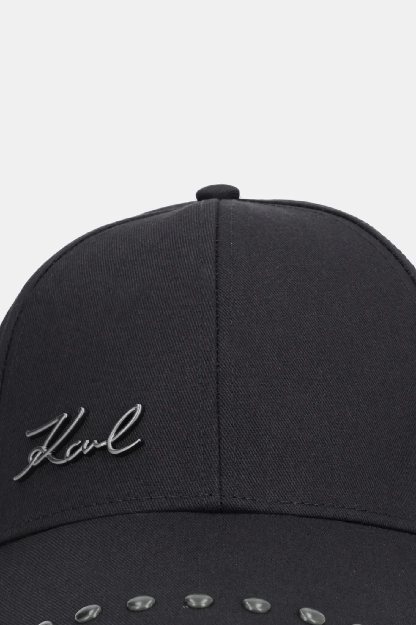Бейсболка K/SIGNATURE из хлопка черная для мужчин - фото 2