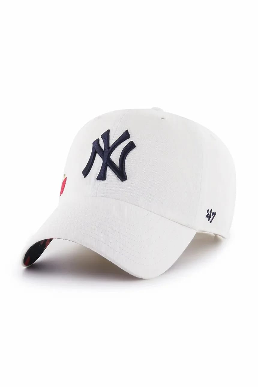Хлопковая бейсболка MLB New York Yankees белая для мужчин