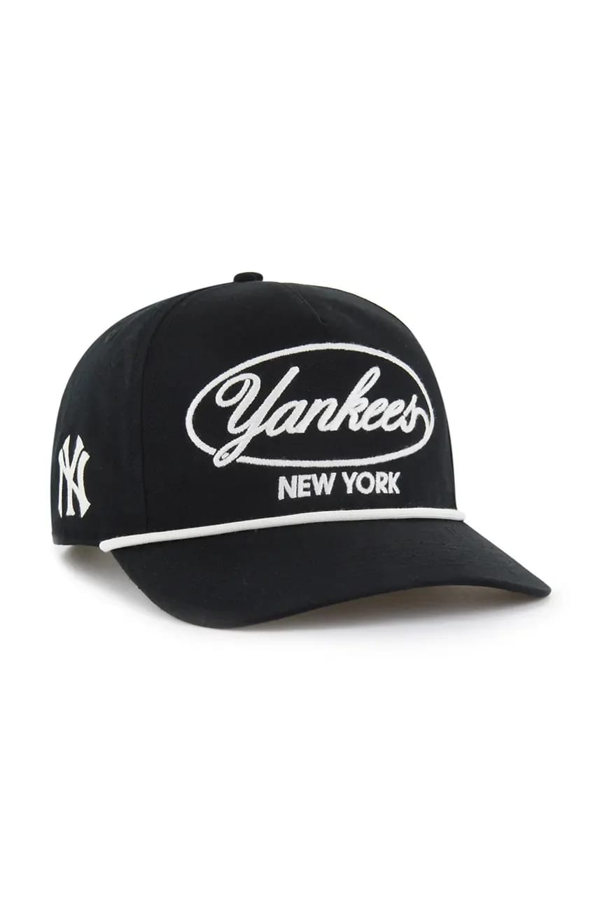 Хлопковая бейсболка MLB New York Yankees черная для мужчин - фото 2