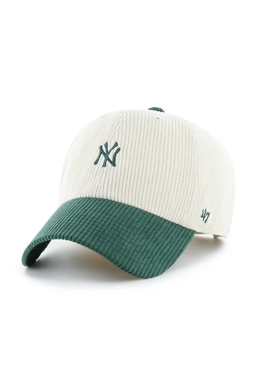 Хлопковая бейсболка MLB New York Yankees бежевая для женщин