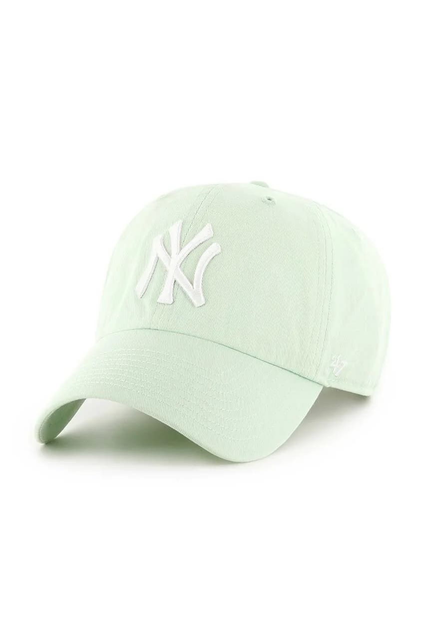 Хлопковая бейсболка MLB New York Yankees зеленая для мужчин