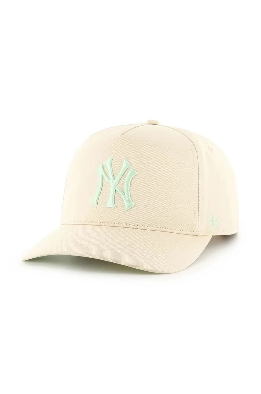 Хлопковая бейсболка MLB New York Yankees бежевая для мужчин