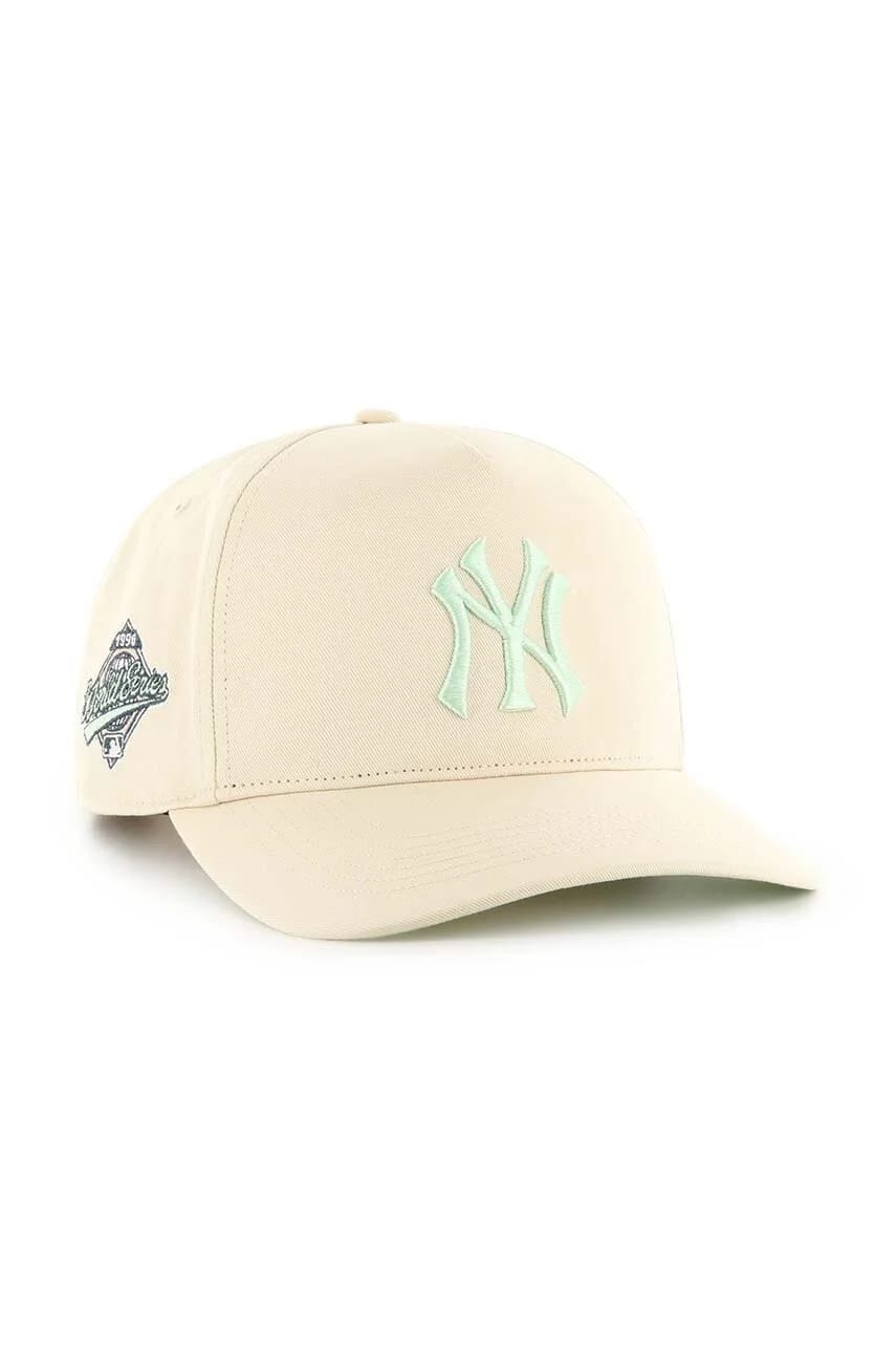Хлопковая бейсболка MLB New York Yankees бежевая для мужчин - фото 2