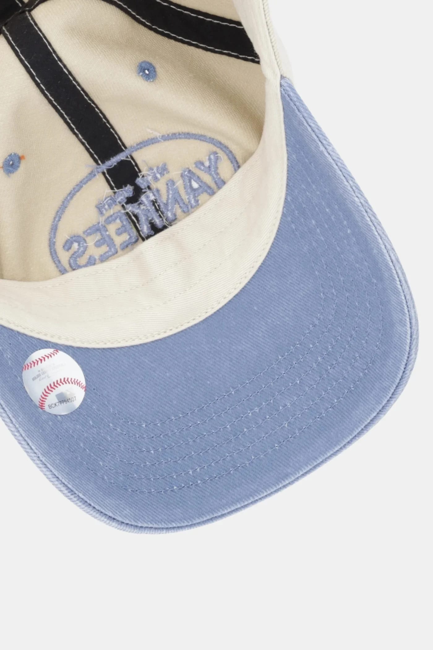 Хлопковая бейсболка MLB New York Yankees бежевая для мужчин - фото 4