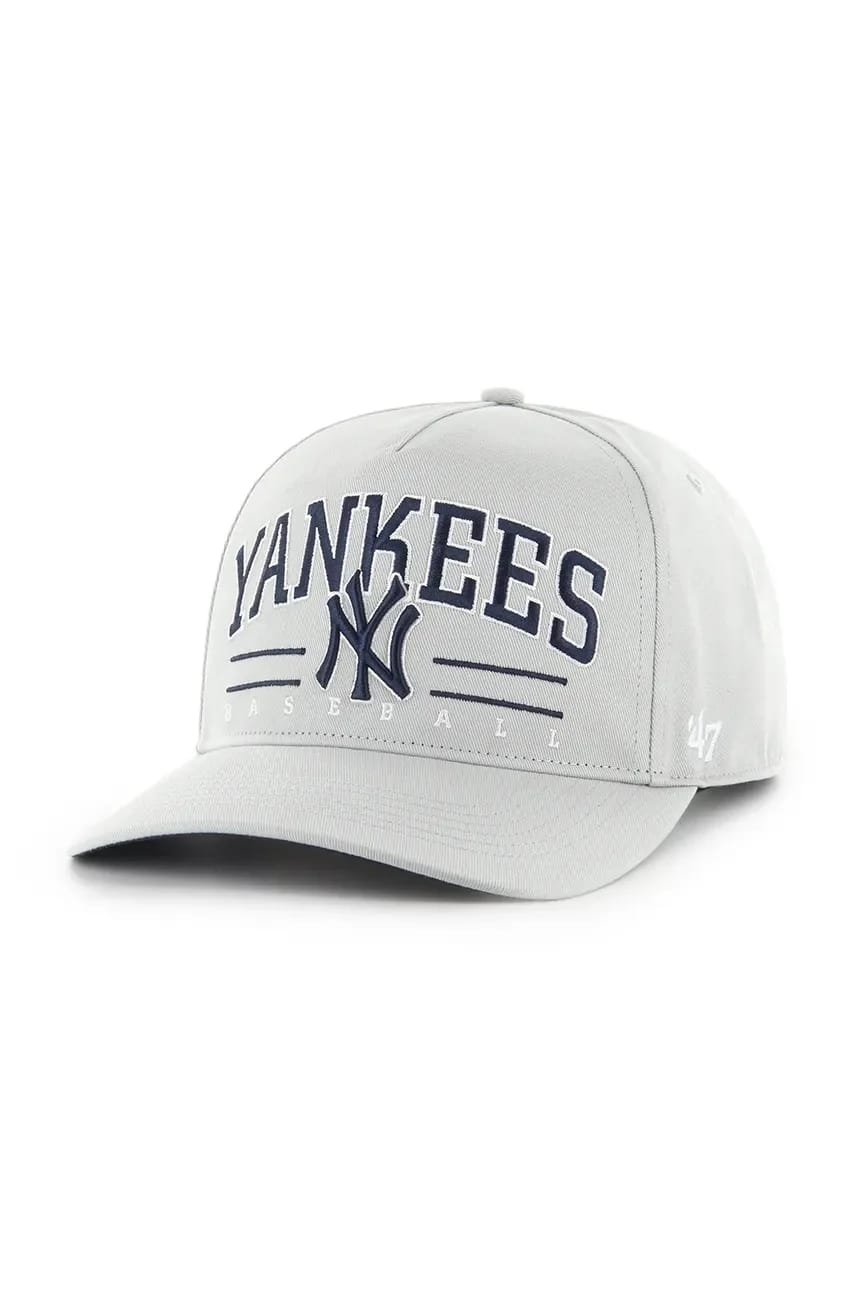 Хлопковая бейсболка MLB New York Yankees серая для мужчин