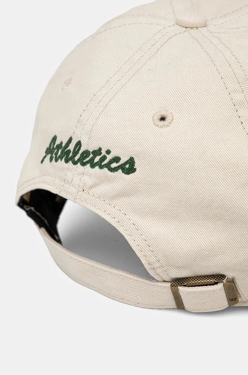 Хлопковая бейсболка MLB Oakland Athletics бежевая для мужчин - фото 3
