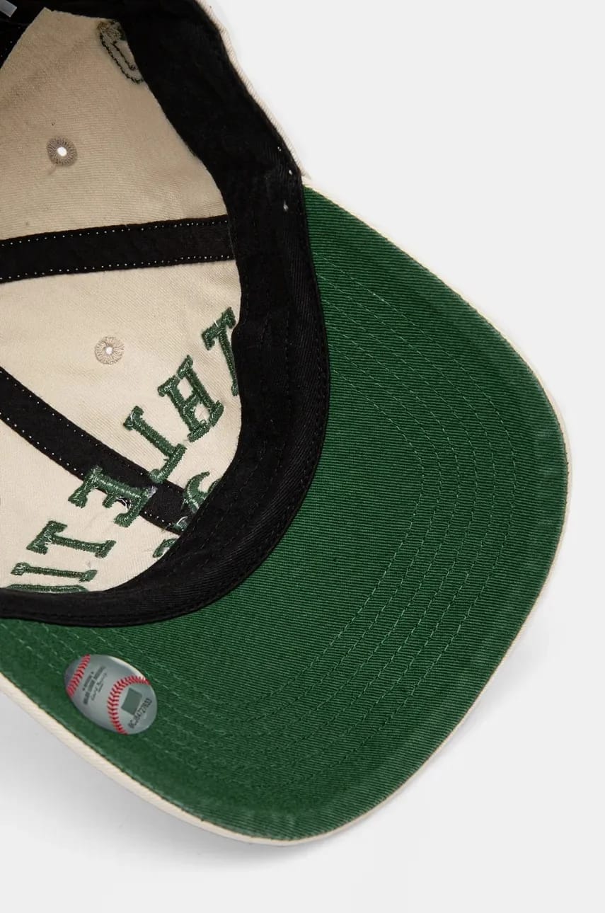 Хлопковая бейсболка MLB Oakland Athletics бежевая для мужчин - фото 4