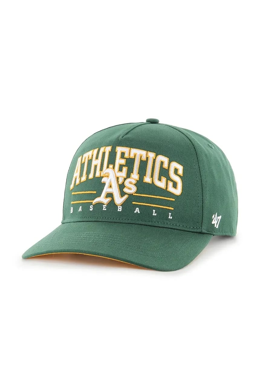 Хлопковая бейсболка MLB Oakland Athletics зеленая для мужчин