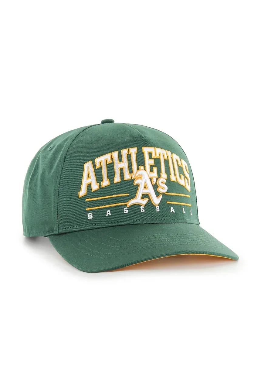 Хлопковая бейсболка MLB Oakland Athletics зеленая для мужчин - фото 2