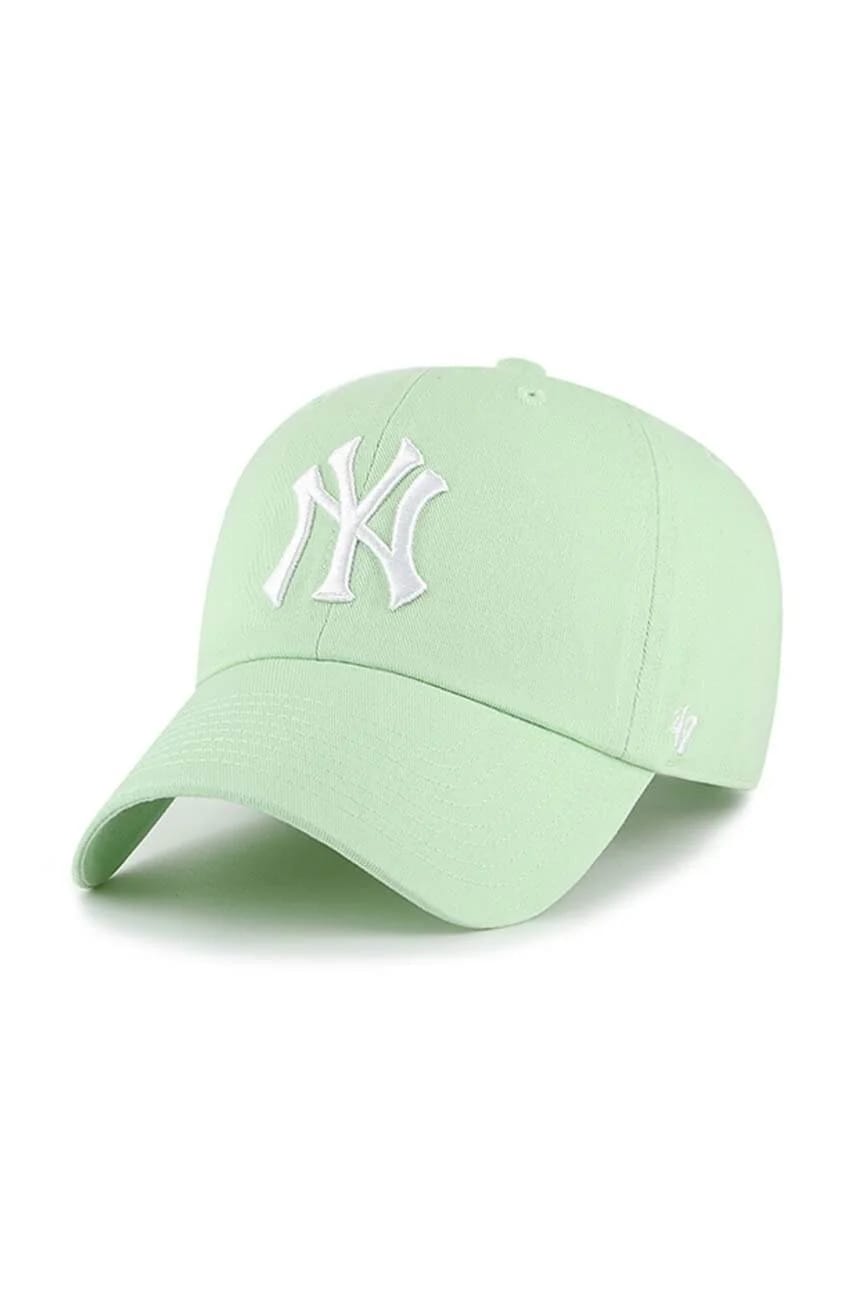 Хлопковая бейсболка MLB New York Yankees зеленая для мужчин