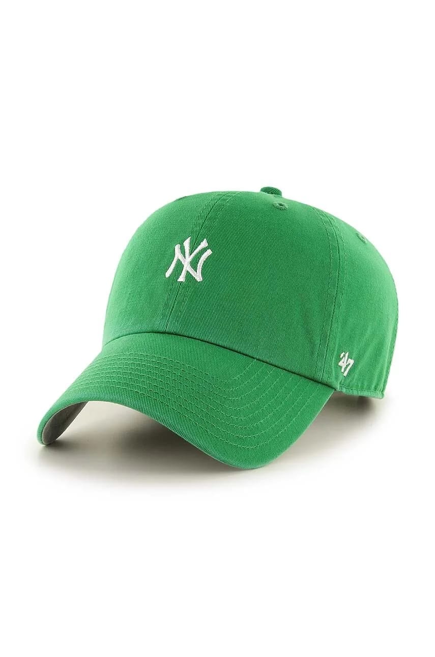Хлопковая бейсболка MLB New York Yankees зеленая для мужчин