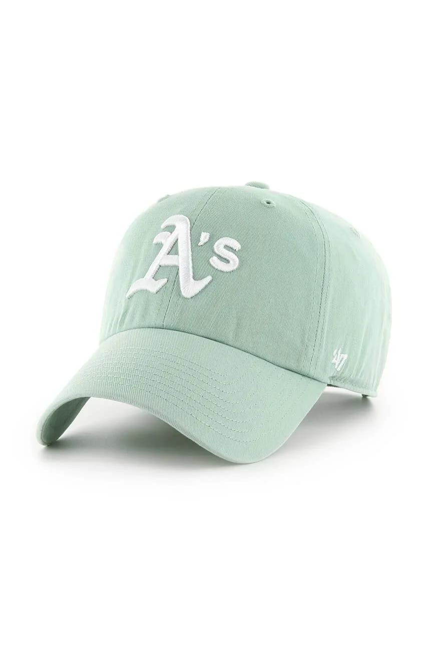 Хлопковая бейсболка MLB Oakland Athletics зеленая для мужчин