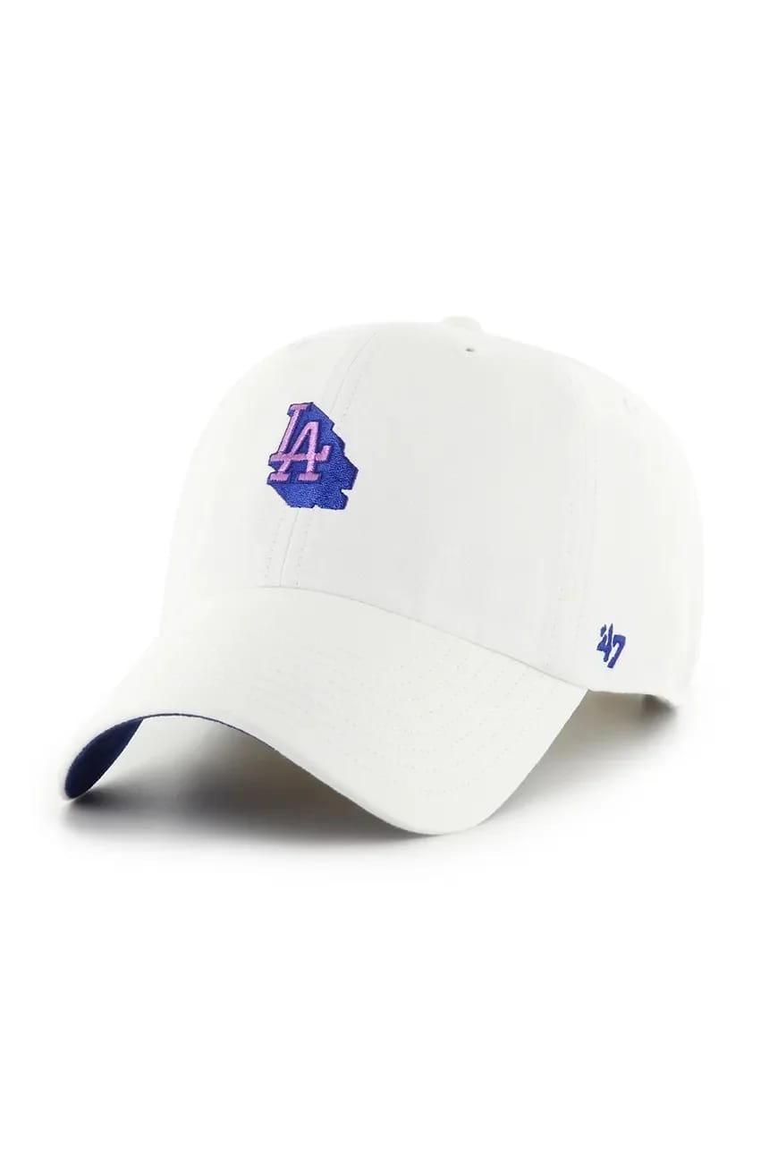 Хлопковая бейсболка MLB Los Angeles Dodgers белая для мужчин