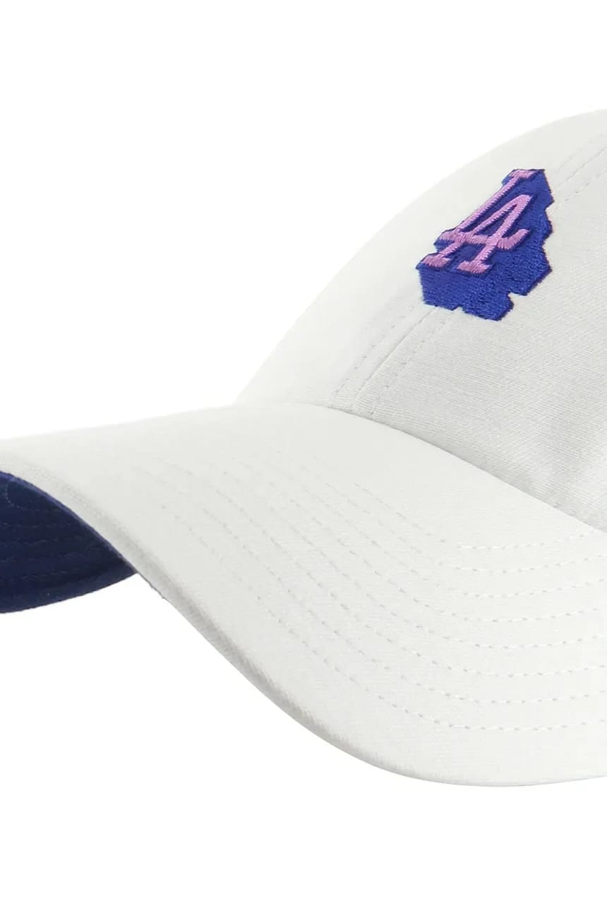 Хлопковая бейсболка MLB Los Angeles Dodgers белая для мужчин - фото 3